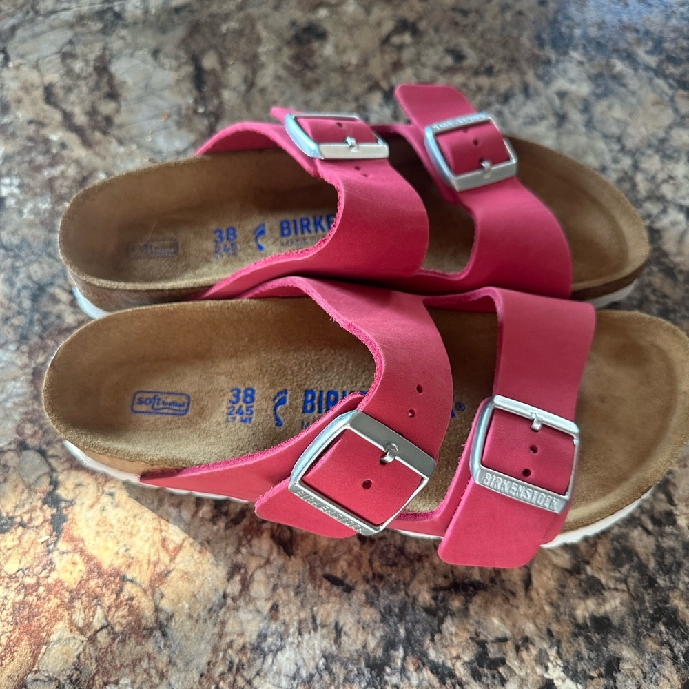 Birkenstock Arizona Soft Footbed Fuchsia Tulip 38 - BARBIE PINK BIRKENSTOCK - Picture 6 of 9